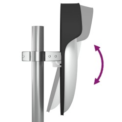 Miroir de circulation convexe extérieur noir Ø 45 cm Polycarbonate 548372548372