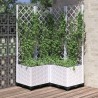 Jardinière avec treillis Blanc 80x80x136 cm PP 548377548377