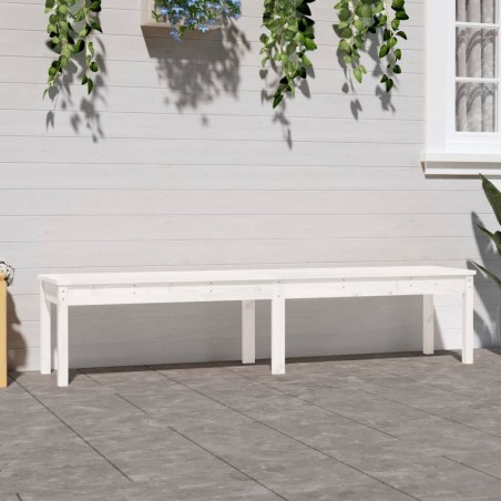 Banc de jardin à 2 places blanc 203,5x44x45 cm bois massif pin 548405548405