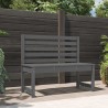 Banc de jardin gris 109 cm bois massif de pin 548412548412