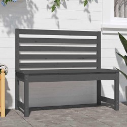 Banc de jardin gris 109 cm bois massif de pin 548412548412