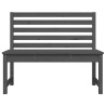 Banc de jardin gris 109 cm bois massif de pin 548412548412