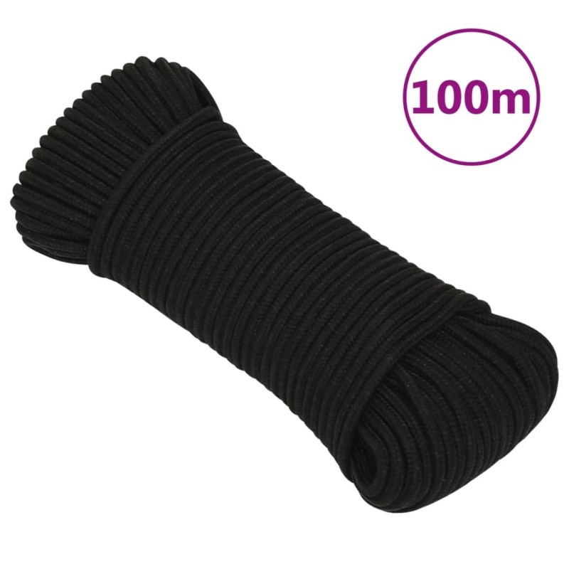 Corde de travail Noir 3 mm 100 m Polyester 548413548413