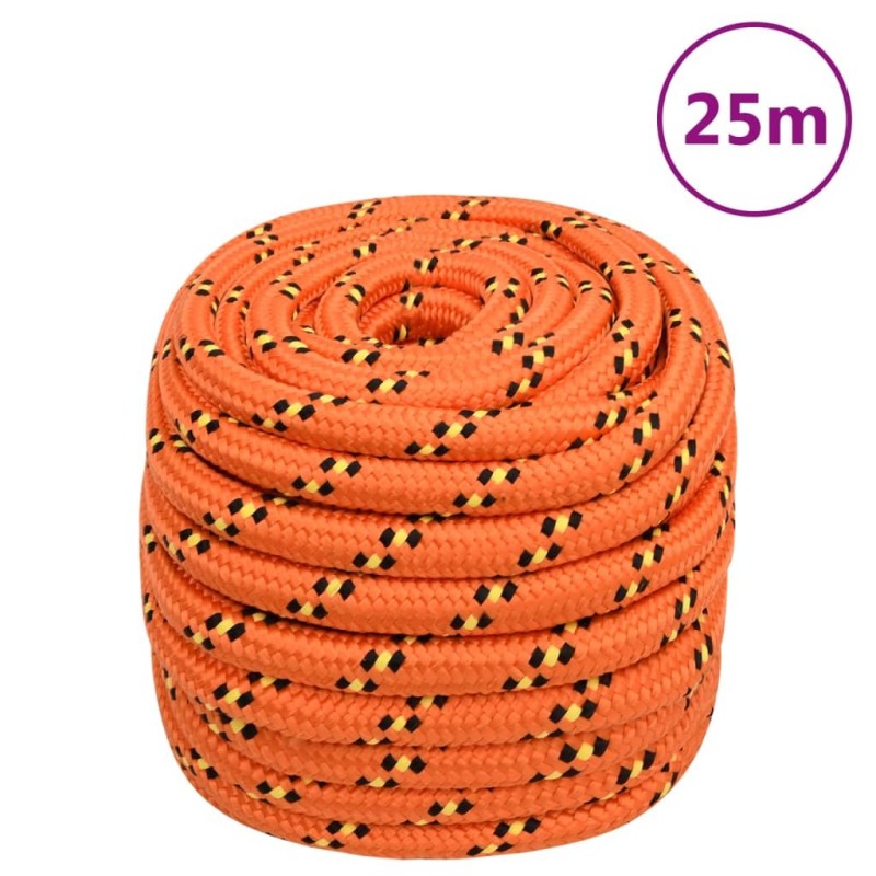 Corde de bateau Orange 20 mm 25 m Polypropylène 548423548423