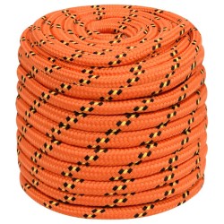 Corde de bateau Orange 16 mm 250 m Polypropylène 548424548424