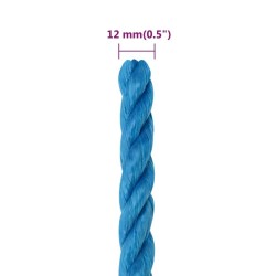 Corde de travail Bleu 12 mm 25 m Polypropylène 548428548428