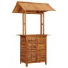 Table de bar d'extérieur avec toit 113x106x217 cm Bois d'acacia 548430548430