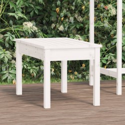 Banc de jardin blanc 80x44x45 cm bois massif de pin 548452548452