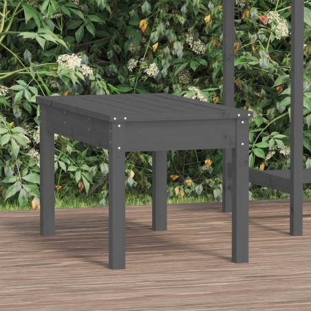 Banc de jardin gris 80x44x45 cm bois massif de pin 548454548454