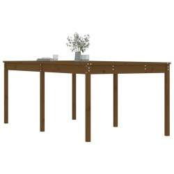 Table de jardin marron miel 203,5x100x76 cm bois massif de pin 548455548455