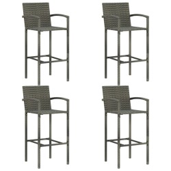 Ensemble de bar de jardin 5 pcs Gris 548456548456