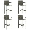Ensemble de bar de jardin 5 pcs Gris 548456548456