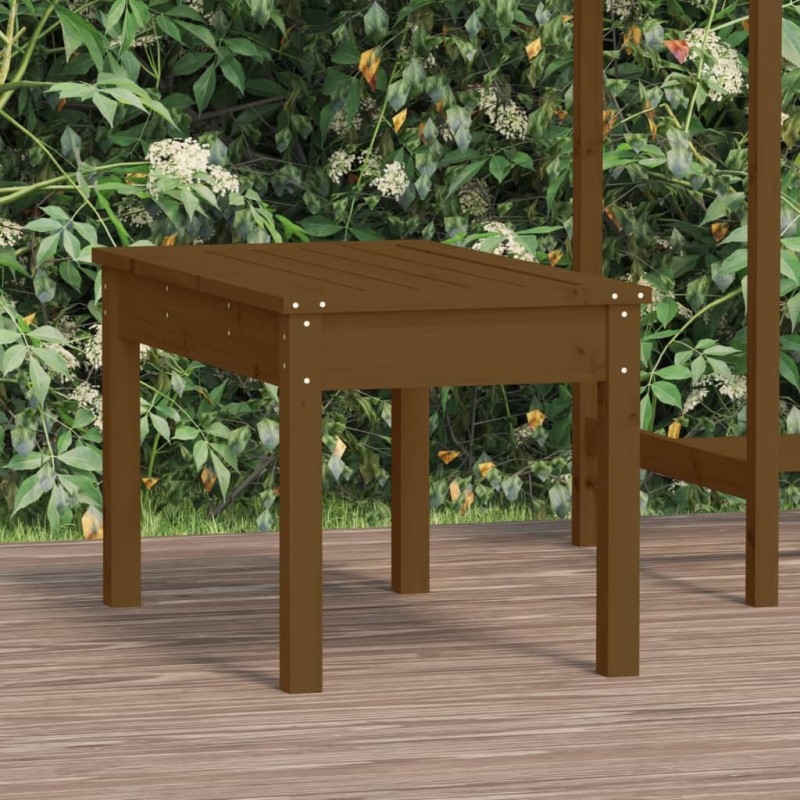 Banc de jardin marron miel 80x44x45 cm bois de pin massif 548457548457