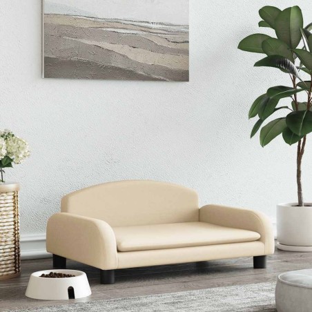 Lit pour chien crème 70x45x30 cm tissu 548460548460