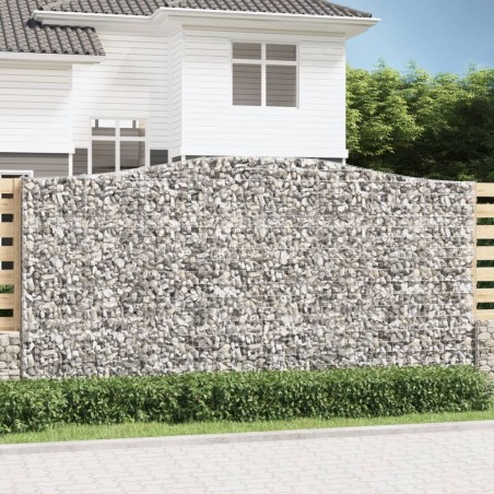 Panier de gabions arqué 400x30x200/220 cm Fer galvanisé 548461548461