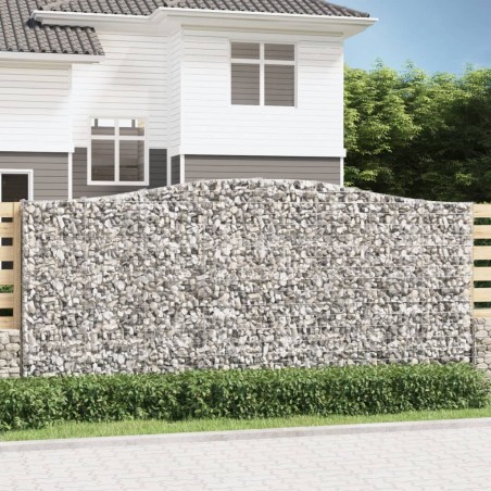 Panier de gabions arqué 400x30x180/200 cm Fer galvanisé 548469548469