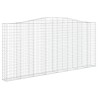Panier de gabions arqué 400x30x180/200 cm Fer galvanisé 548469548469