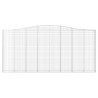 Panier de gabions arqué 400x30x180/200 cm Fer galvanisé 548469548469