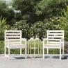 Chaises de jardin lot de 2 blanc 60x48x91 cm bois massif de pin 548476548476
