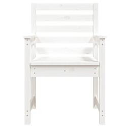 Chaises de jardin lot de 2 blanc 60x48x91 cm bois massif de pin 548476548476