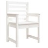 Chaises de jardin lot de 2 blanc 60x48x91 cm bois massif de pin 548476548476