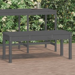 Banc de jardin gris 109x44x45 cm bois massif de pin 548485548485