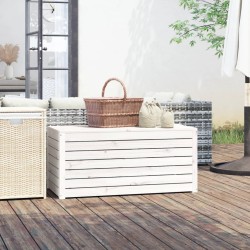 Boîte de jardin blanc 101x50,5x46,5 cm bois massif de pin 548492548492