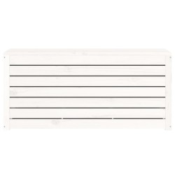 Boîte de jardin blanc 101x50,5x46,5 cm bois massif de pin 548492548492