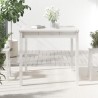 Table de jardin blanc 82,5x82,5x76 cm bois massif de pin 548493548493