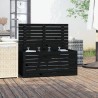 Boîte de jardin noir 101x50,5x46,5 cm bois massif de pin 548495548495