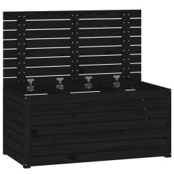Boîte de jardin noir 101x50,5x46,5 cm bois massif de pin 548495548495