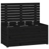 Boîte de jardin noir 101x50,5x46,5 cm bois massif de pin 548495548495