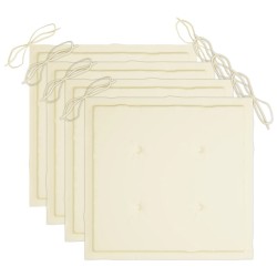 Chaises à manger d'extérieur lot de 3 et coussins Acacia massif 548500548500