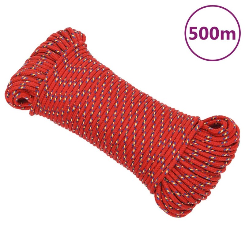 Corde de bateau Rouge 5 mm 500 m Polypropylène 548501548501