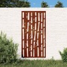 Décoration murale jardin 105x55 cm acier corten design bambou 548502548502