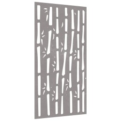 Décoration murale jardin 105x55 cm acier corten design bambou 548502548502