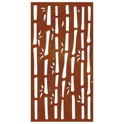 Décoration murale jardin 105x55 cm acier corten design bambou 548502548502