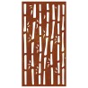 Décoration murale jardin 105x55 cm acier corten design bambou 548502548502