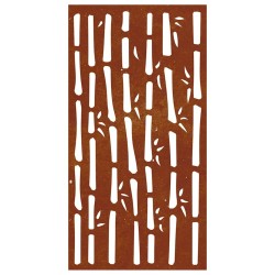 Décoration murale jardin 105x55 cm acier corten design bambou 548502548502