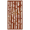 Décoration murale jardin 105x55 cm acier corten design bambou 548502548502