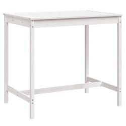 Table de jardin blanc 121x82,5x110 cm bois massif de pin 548505548505
