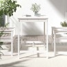 Table de jardin blanc 121x82,5x110 cm bois massif de pin 548505548505