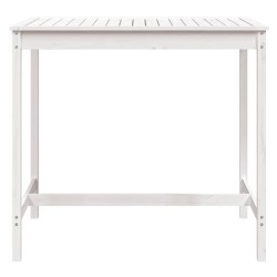 Table de jardin blanc 121x82,5x110 cm bois massif de pin 548505548505