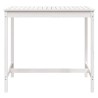 Table de jardin blanc 121x82,5x110 cm bois massif de pin 548505548505