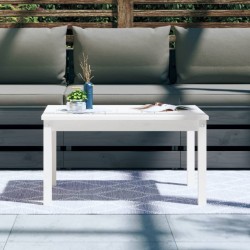 Table de jardin blanc 82,5x50,5x45 cm bois massif de pin 548517548517
