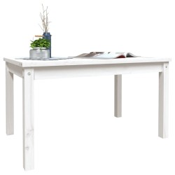 Table de jardin blanc 82,5x50,5x45 cm bois massif de pin 548517548517