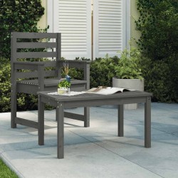 Table de jardin gris 82,5x50,5x45 cm bois massif de pin 548518548518