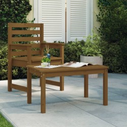 Table de jardin marron miel 82,5x50,5x45 cm bois massif de pin 548519548519