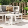 Table de jardin blanc 82,5x50,5x45 cm bois massif de pin 548525548525