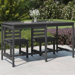 Table de jardin gris 203,5x90x110 cm bois massif de pin 548526548526
